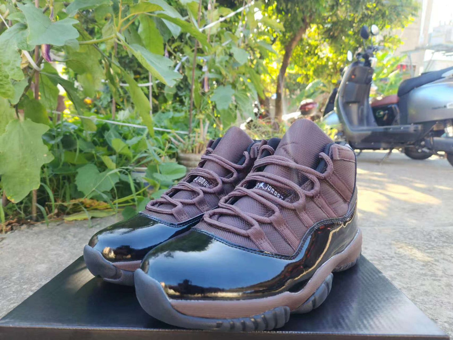 JORDAN 11 Sneakers - Brown Unisex Streetwear Limited Edition - The sneaker shown is another exceptional iteration of the Air Jordan 11, showcasing a sophisticated