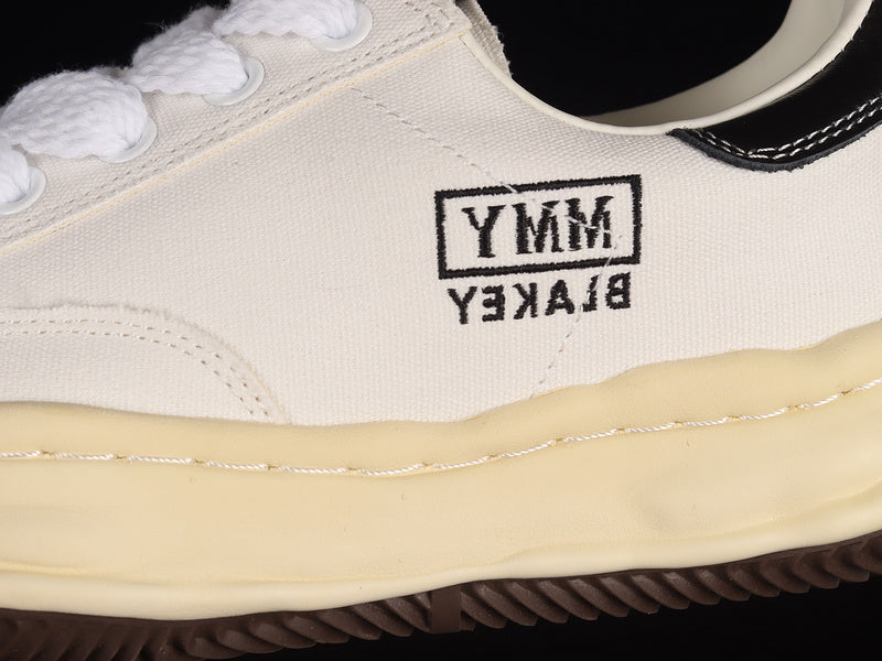 MAISON Mihara Yasuhiro Blakey Og Sole Leather Low Beige Sneakers - White Unisex Streetwear Limited Edition