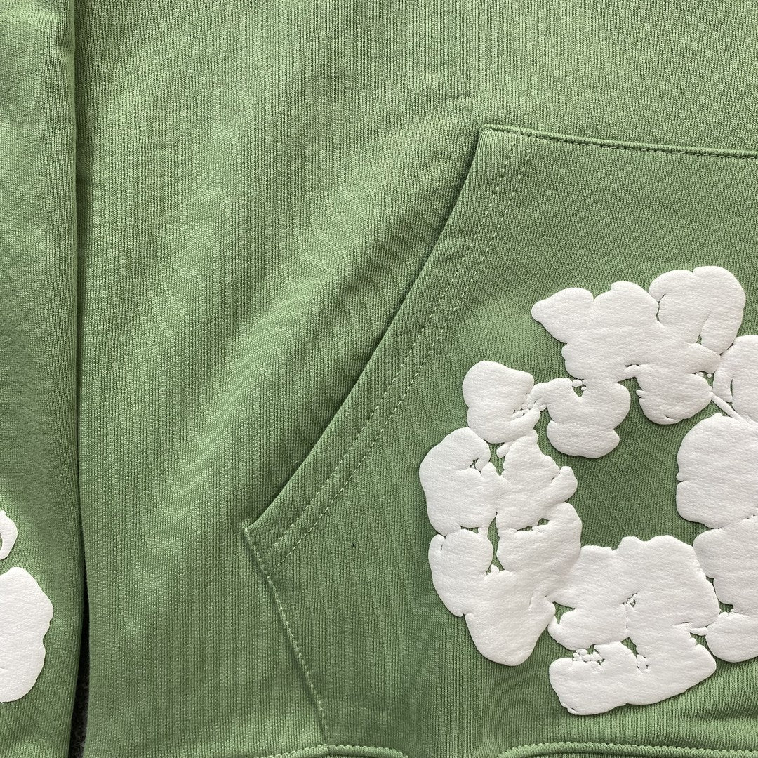 DENIM Tears Cotton Wreath Hoodie Light - Green Unisex Streetwear Limited Edition