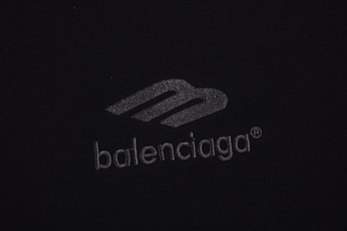 BALENCIAGA Logo Long Sleeve Shirt - Black Unisex Streetwear Limited Edition