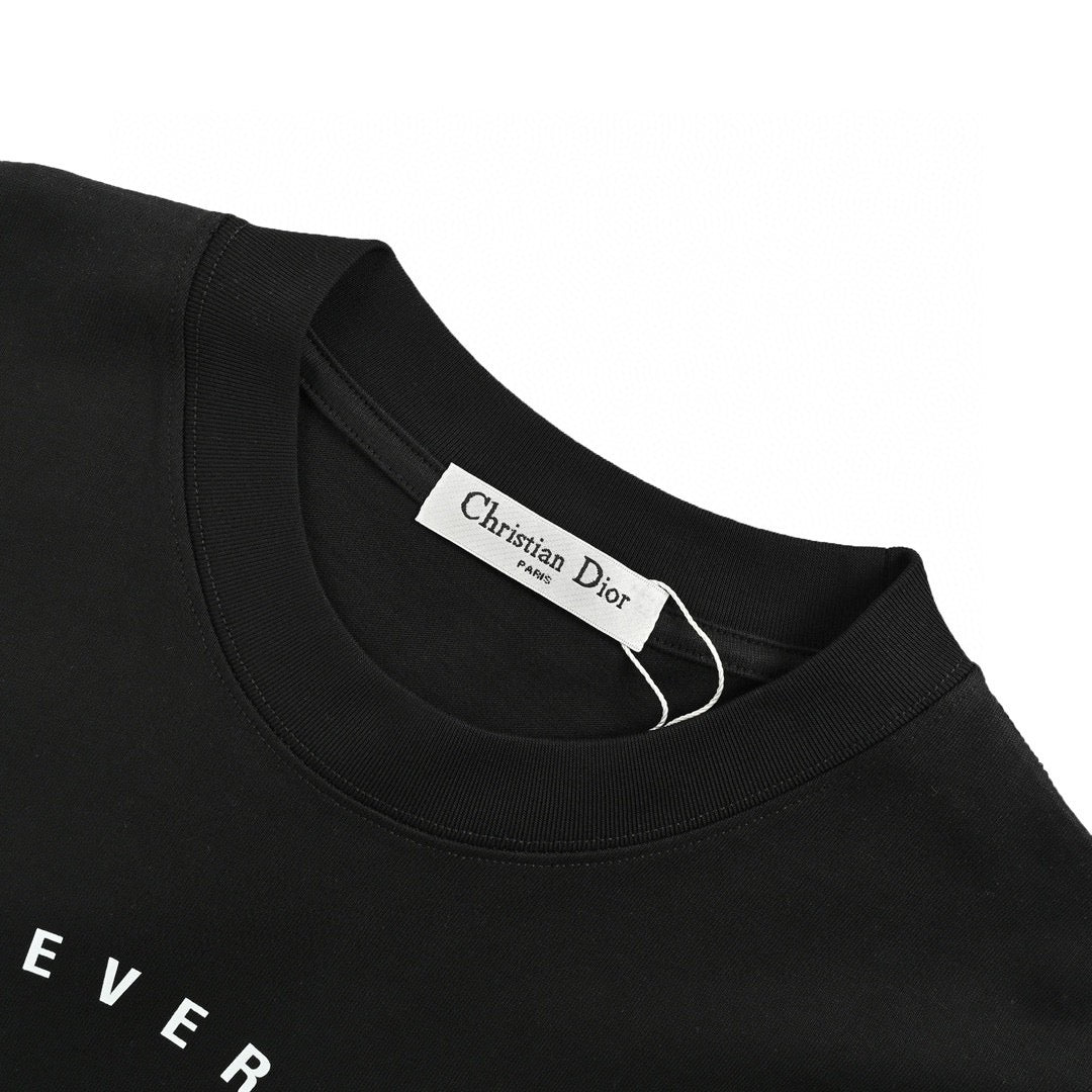 Dior 'forever Dior' T-shirt (black) Unisex Streetwear Limited Edition - The Dior 'Forever Dior' T-Shirt in black features a bold, circular graphic with the iconic