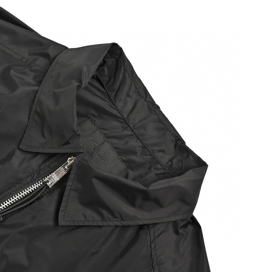 Prada Short-sleeve Jacket - Black Unisex Streetwear Limited Edition - This Prada jacket features a stylish design with a black color. It includes a full-zip