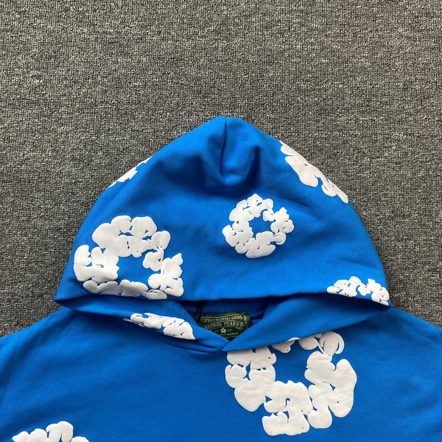 DENIM Tears Cotton Wreath Hoodie Azure - Blue Unisex Streetwear Limited Edition