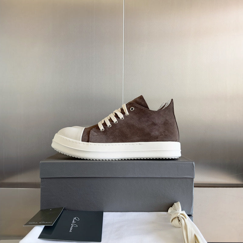 Rick Owens Taupe Low-top Sneakers - Black Unisex Streetwear Limited Edition - **Rick Owens taupe Low-Top Sneakers: Avant-Garde Elegance and Comfort** Step into the future of fashion