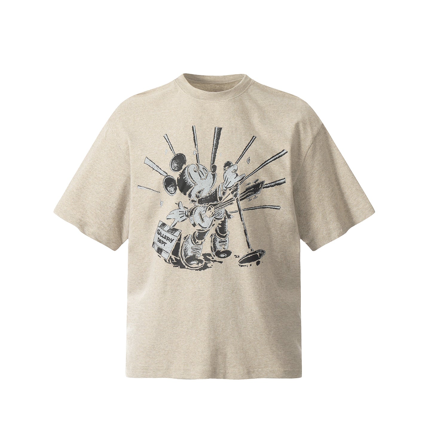 GALLERY Dept 24ss T-Shirt - Beige Unisex Streetwear Limited Edition - Introducing the Gallery Dept. Hollywood Dept. Tee, a striking addition to any fashion-forward wardrobe. This
