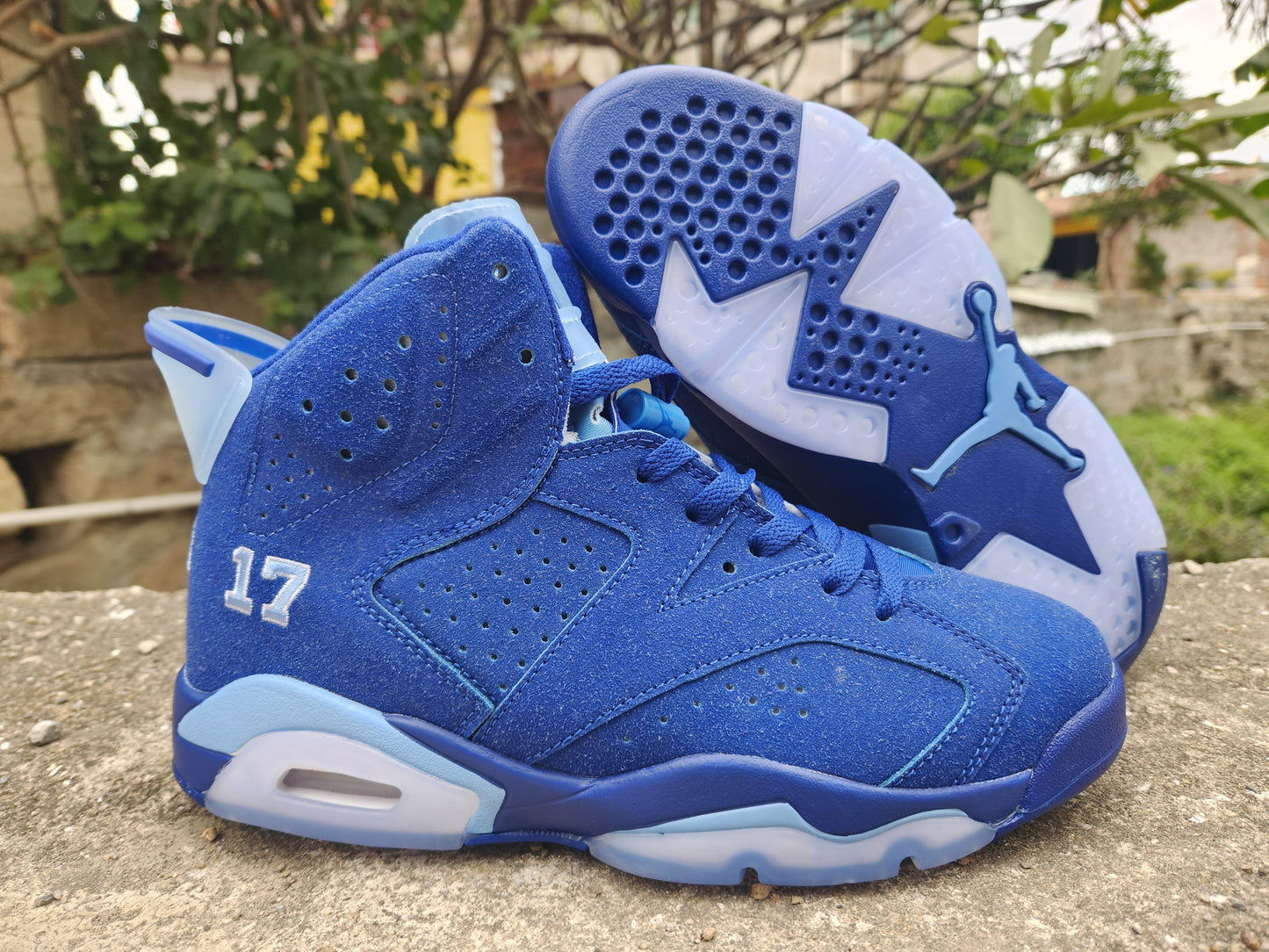 Jordan 6 'jimmy Butler' - Blue Unisex Streetwear Limited Edition - The Air Jordan 6 'Jimmy Butler' is a vibrant and bold sneaker that stands out