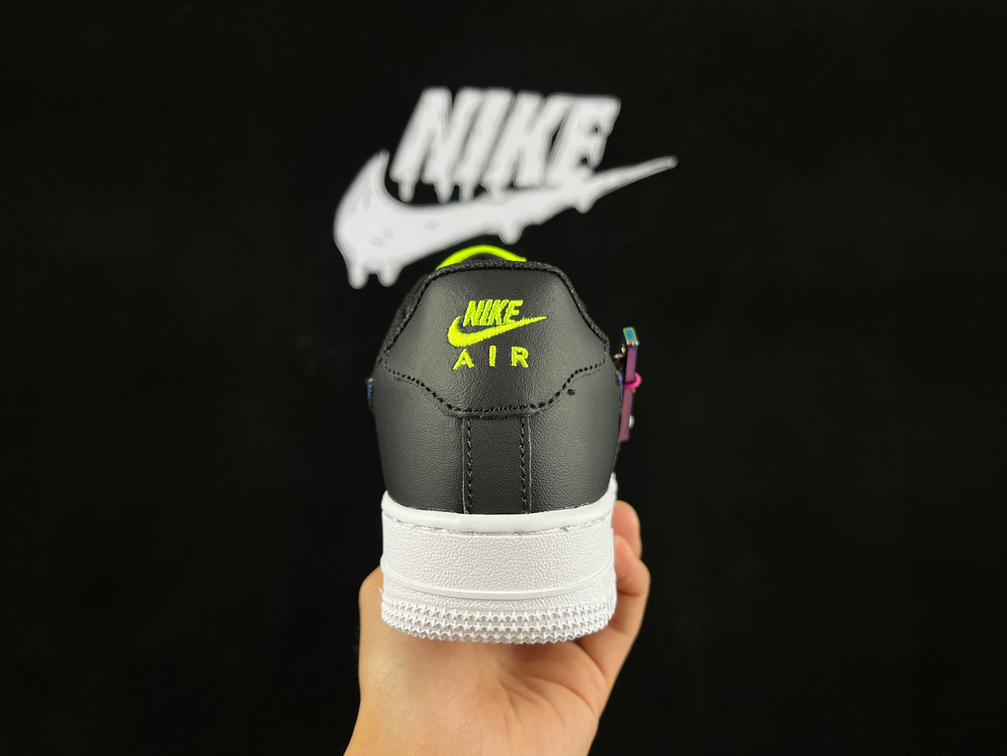 NIKE Air Force 1 Low 'white - - Red Hiking Buckle' - Black Unisex Streetwear Limited Edition - **Nike Air Force 1 Low 'White/Black/Red Hiking Buckle'** The Nike Air Force 1 Low 'White/Black/Red