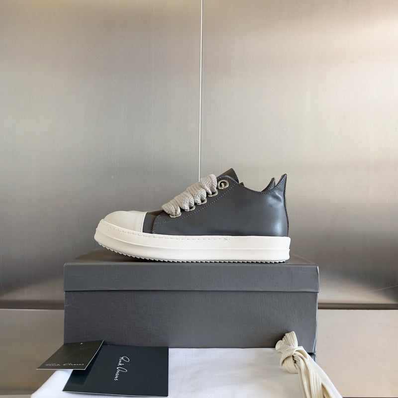 Rick Owens Low-top Sneakers - Gray Unisex Streetwear Limited Edition - **Rick Owens Gray Low-Top Sneakers: Modern Elegance and Superior Craftsmanship** Introducing the Rick Owens Gray