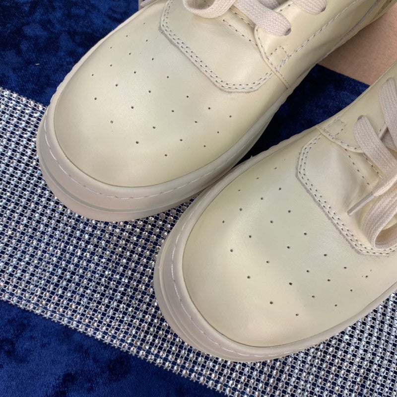 Rick Owens Geobasket Sneakers - - Cream Unisex Streetwear Limited Edition - ### Rick Owens Geobasket Sneakers - Cream Introducing the Rick Owens Geobasket Sneakers in a