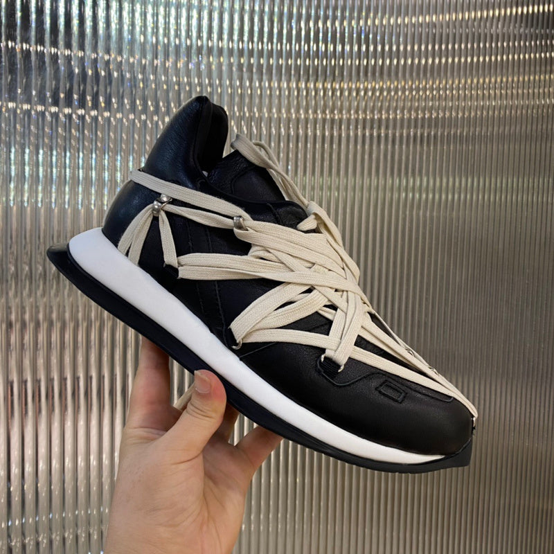 Contemporary Wrap-lace Sneakers - Black Unisex Streetwear Limited Edition - **Contemporary Wrap-Lace Sneakers** Discover the perfect fusion of modern design and unparalleled comfort with these