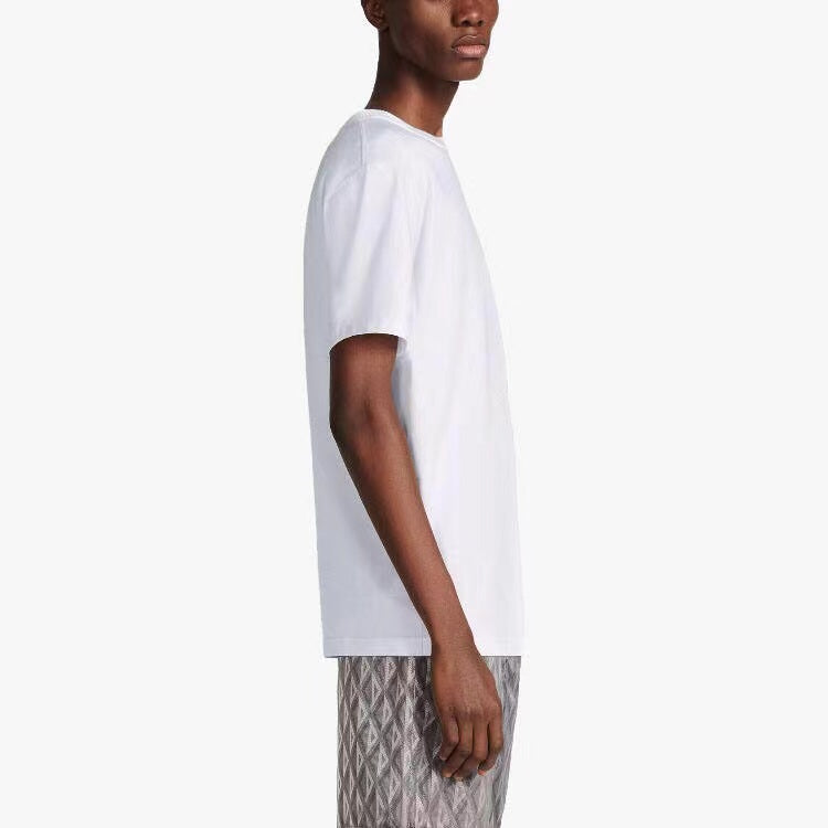 Dior T-shirt With Minimalist Logo (white) Unisex Streetwear Limited Edition - <p dir='ltr'><span>White t-shirt featuring a small, minimalist Dior logo on the chest. Simple and