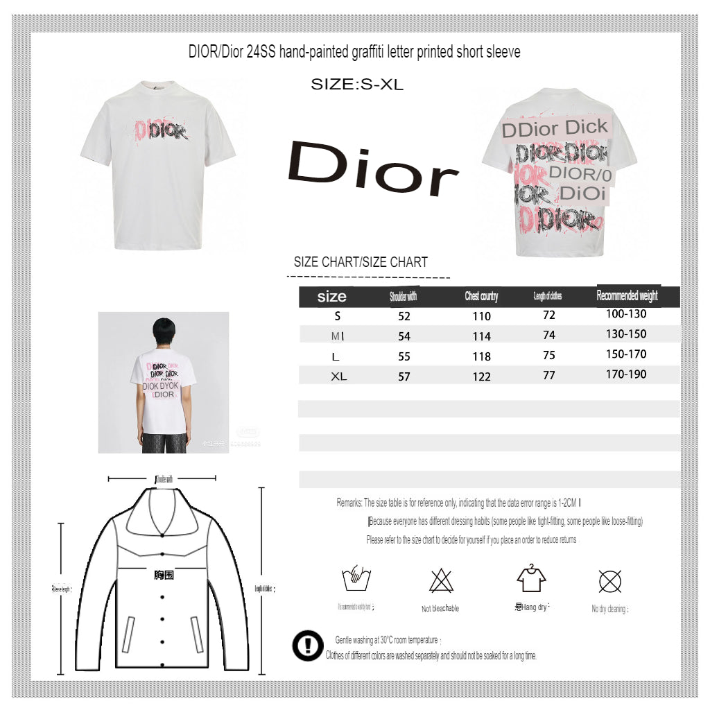 Camiseta Dior - Logotipo de pincelada