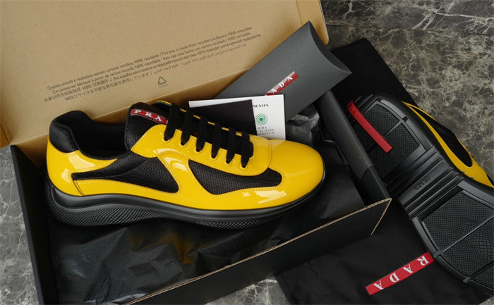 PRADA America's Cup Yellow - Sneakers - Black Unisex Streetwear Limited Edition