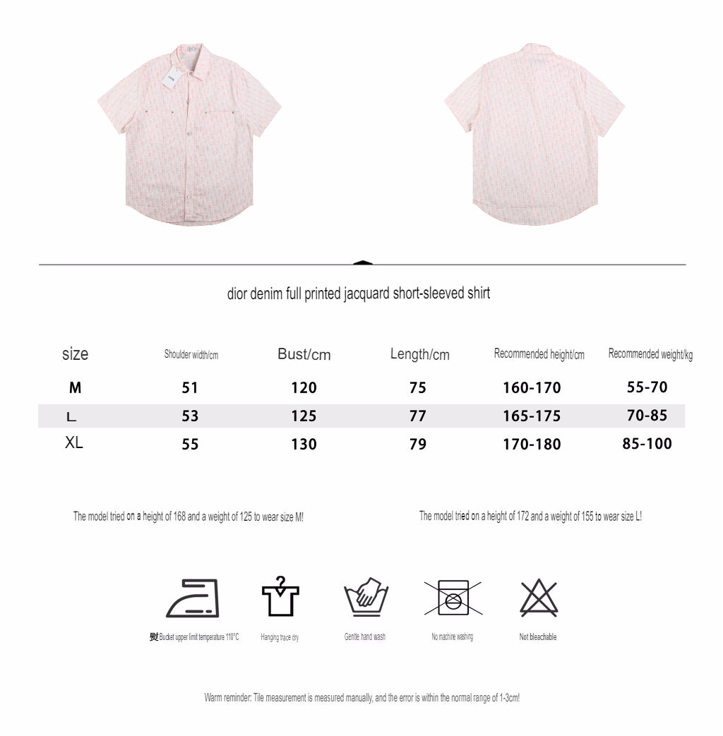 Camisa Dior Monogram (Rosa/Blanco)