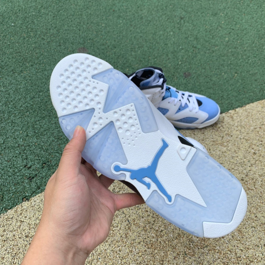 Jordan 6 'university Blue' Sneakers Unisex Streetwear Limited Edition - The Air Jordan 6 'University Blue' offers a fresh, vibrant look inspired by the University