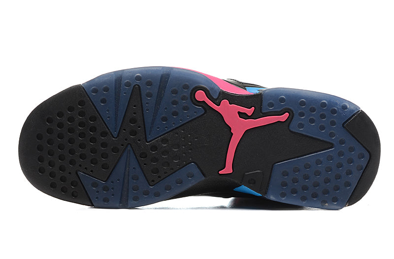 Jordan 6 Retro 'color Pop' - Black Unisex Streetwear Limited Edition - Introducing the Air Jordan 6 Retro 'Color Pop' edition, a sneaker that embodies bold style