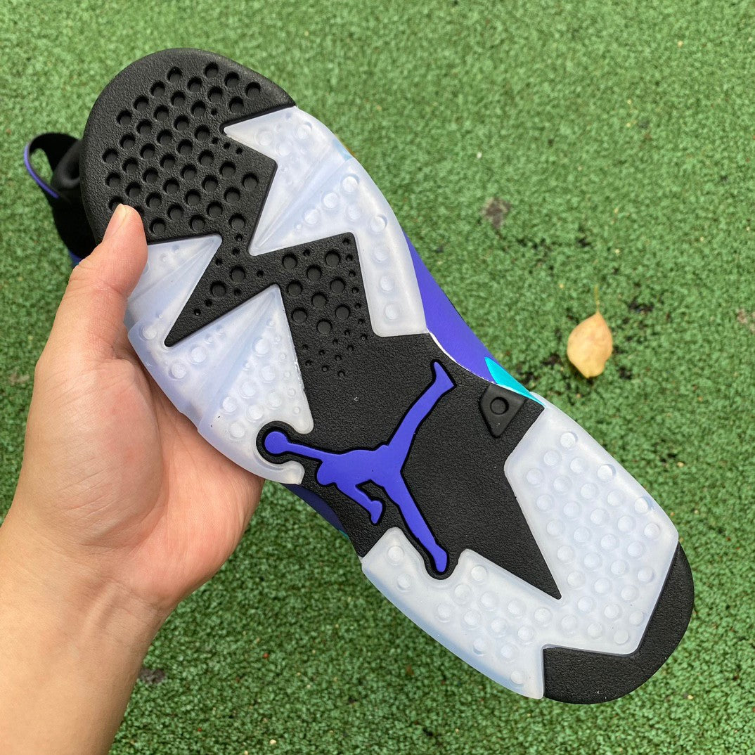 Jordan Aj6 Retro 'aqua' - Black Unisex Streetwear Limited Edition