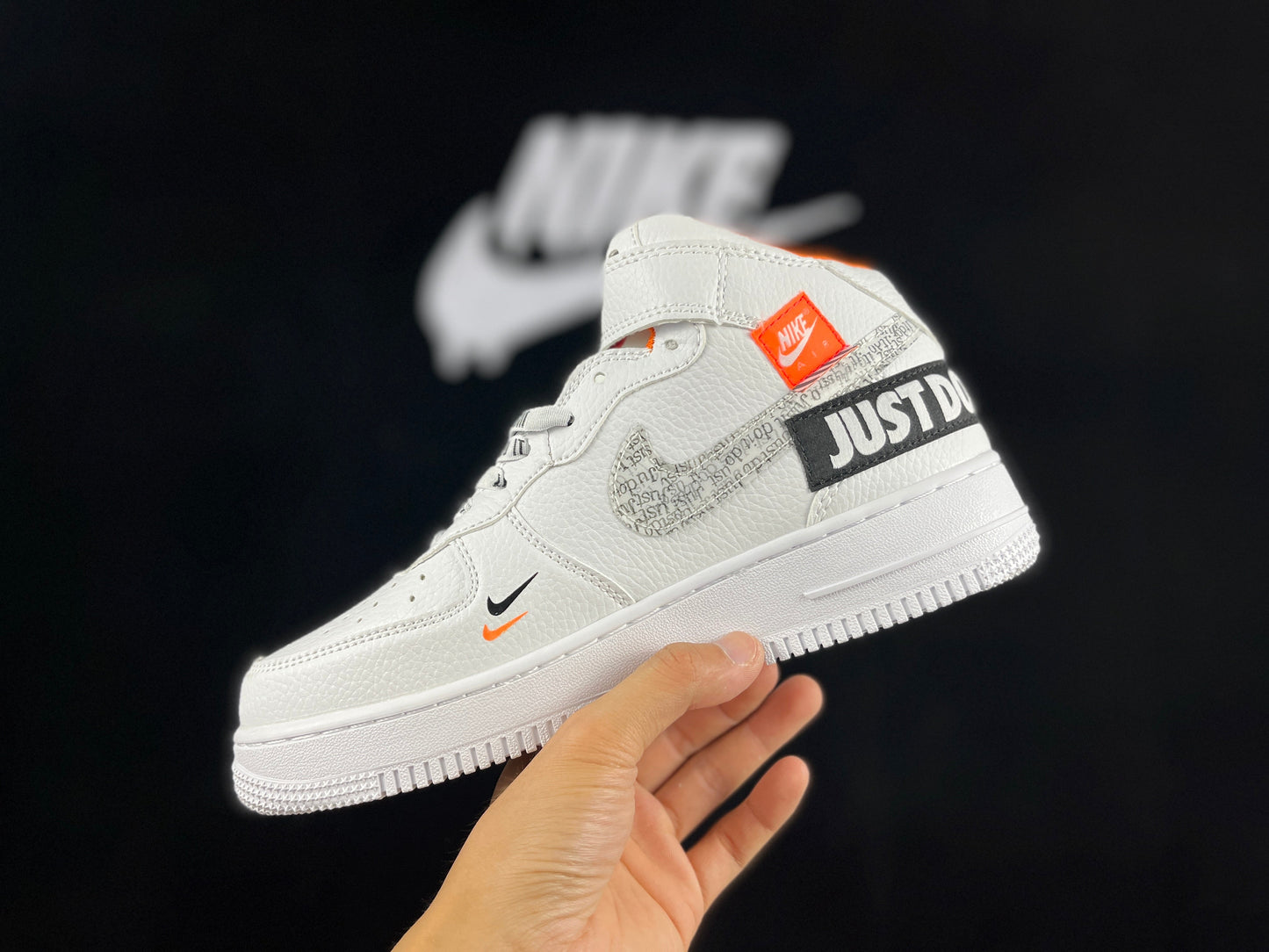 NIKE Air Force 1 'just Do It' Sneakers - Black Unisex Streetwear Limited Edition - **Nike Air Force 1 'Just Do It'** The Nike Air Force 1 'Just Do It'
