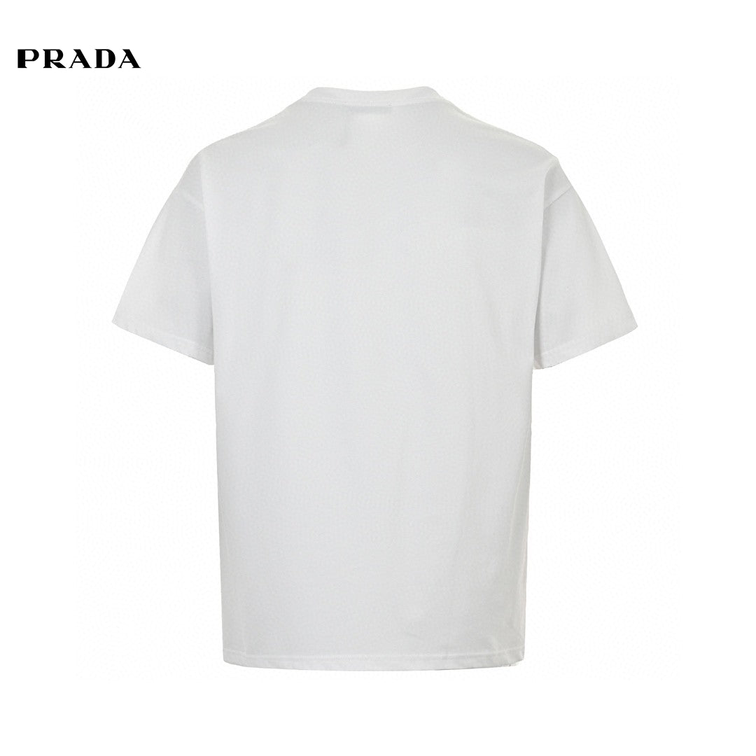 Prada T-shirt - Pocket Detail - White Unisex Streetwear Limited Edition