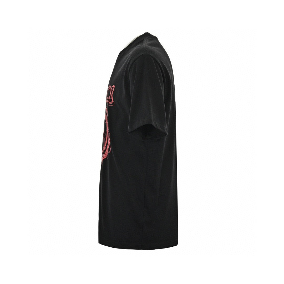 Gucci T-shirt - Scribble Logo - Black Unisex Streetwear Limited Edition - <span>This Gucci t-shirt features a distinctive design with the iconic Gucci logo in a scribble