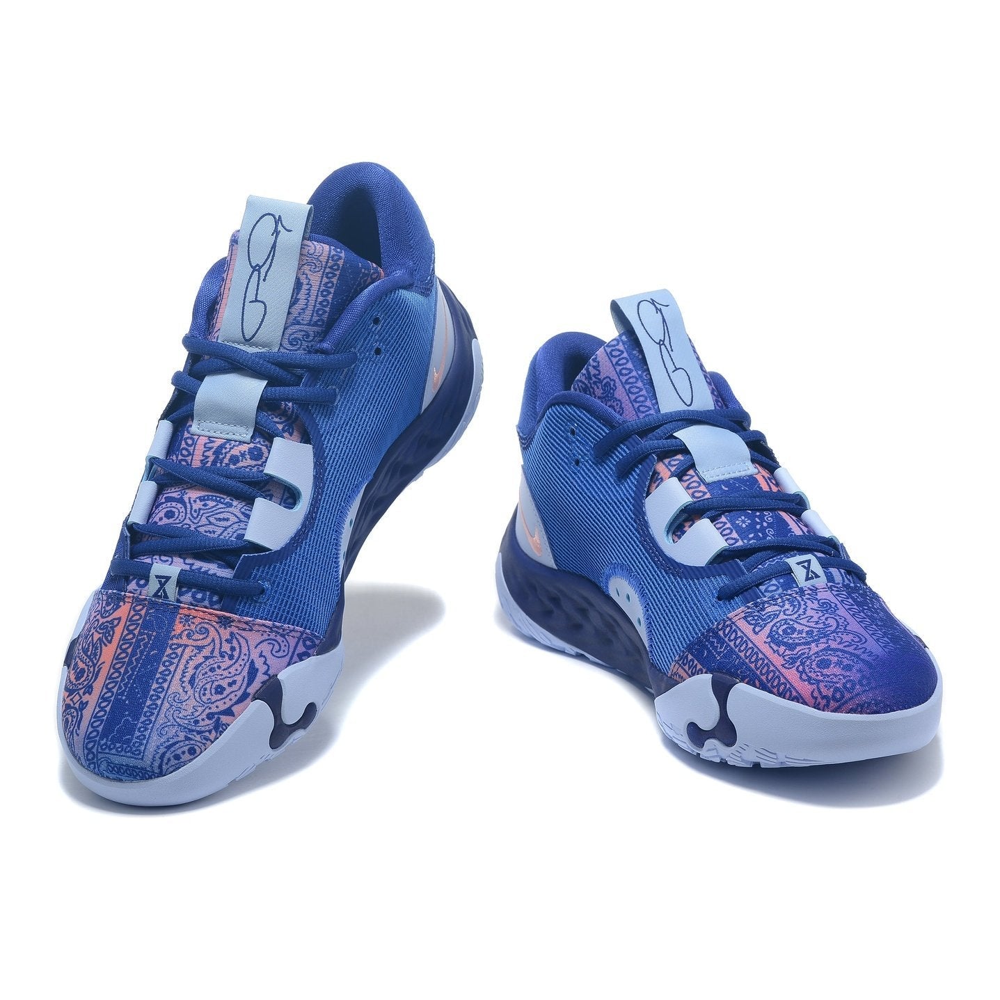 NIKE Pg 6 - Paisley Shoes - Blue Unisex Streetwear Limited Edition - Introducing the Nike PG 6 x Blue Paisley, a captivating blend of style and performance