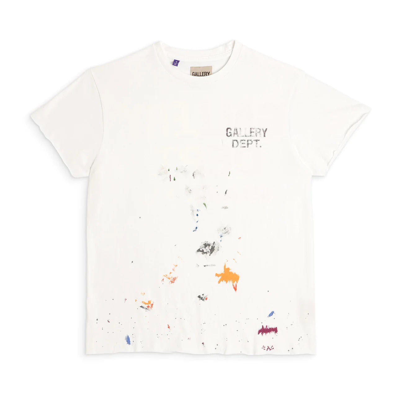 GALLERY Dept Boardwalk Tee T-Shirt - White Unisex Streetwear Limited Edition - **Gallery Dept. Painted Logo Tee: Detailed Product Description** Introducing the Gallery Dept. Painted Logo Tee,