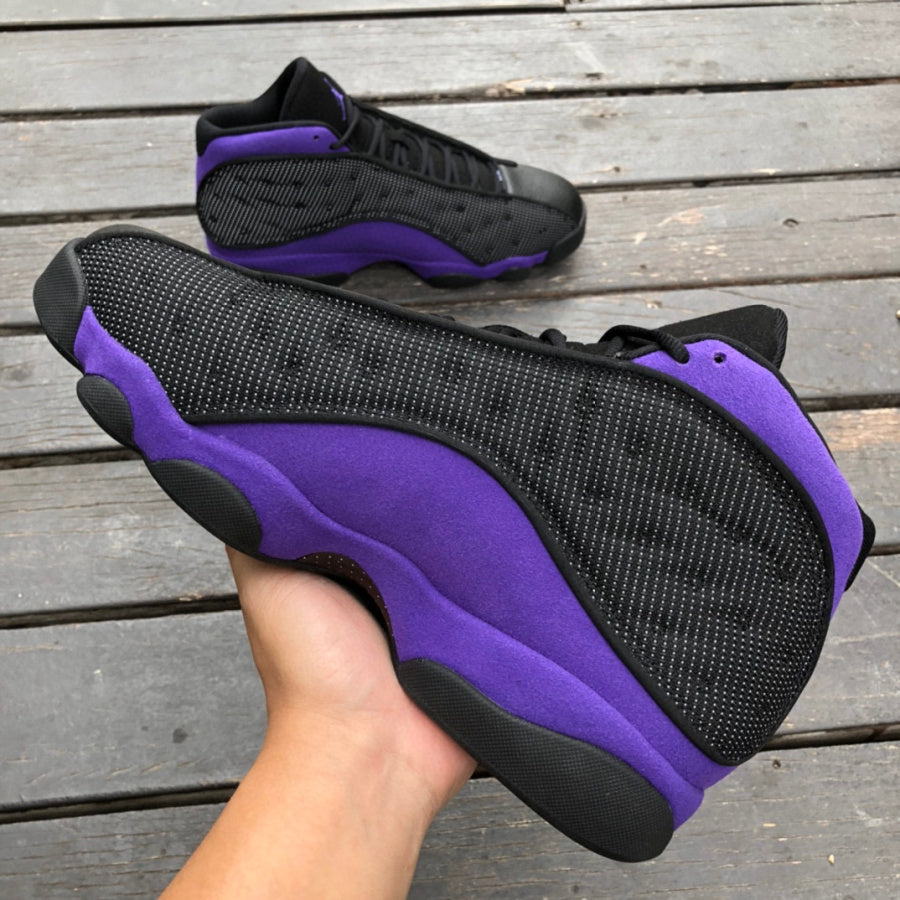 Jordan 13 Court - Purple Unisex Streetwear Limited Edition - This sneaker is a stylish addition to the iconic Air Jordan 13 lineup, featuring a