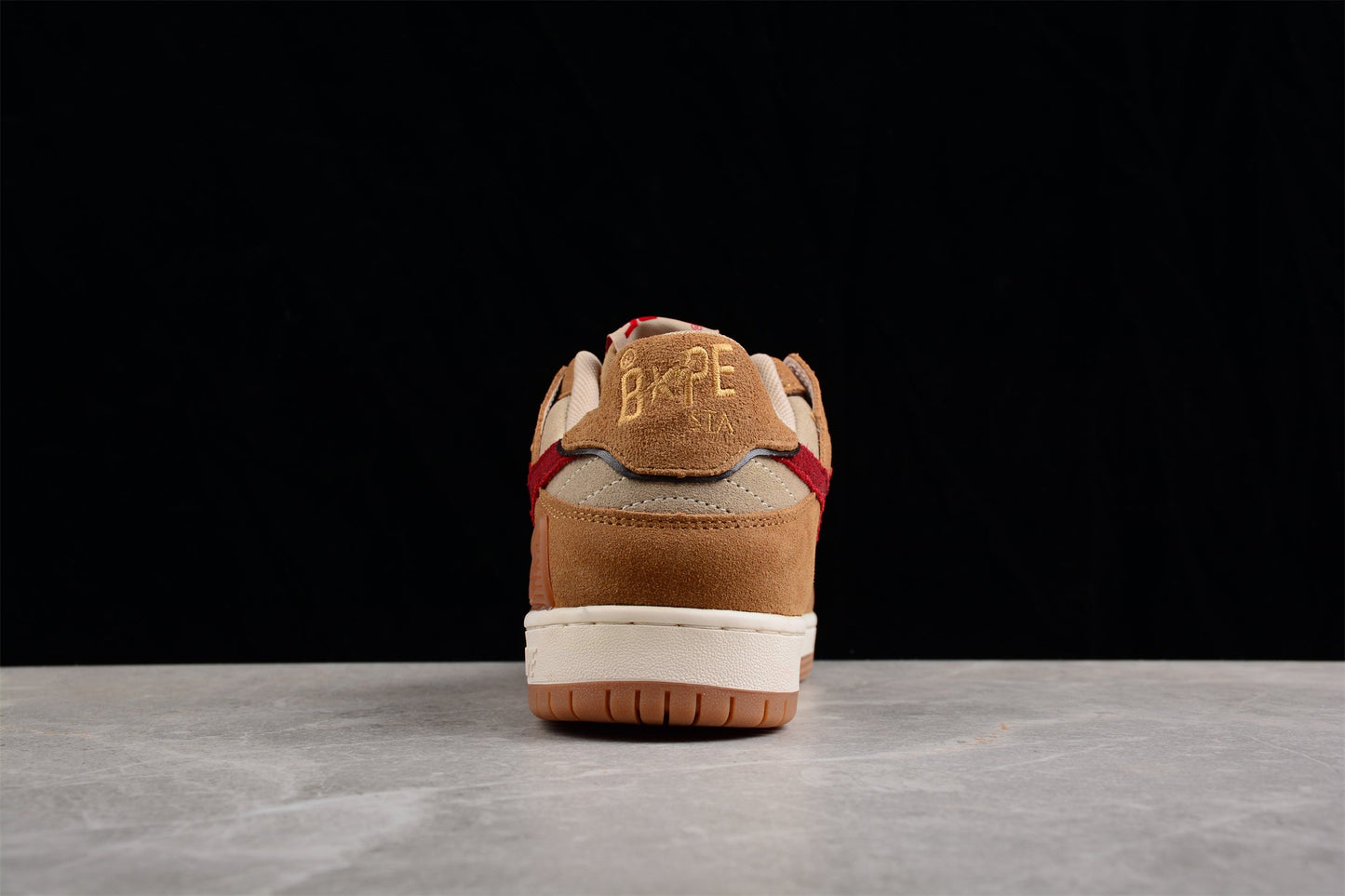 BAPE Sta Low-top Sneakers In And Brown - Red Unisex Streetwear Limited Edition - **BAPE STA Low-Top Sneakers in Red and Brown** Unleash a burst of color with the