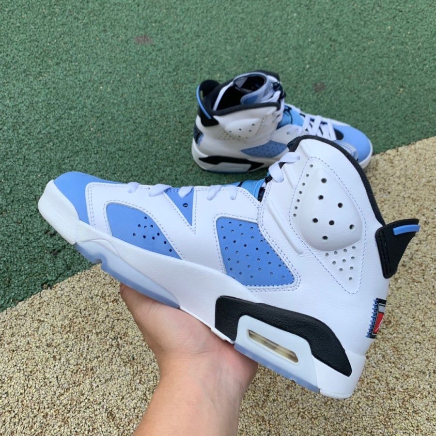 Jordan 6 'university Blue' Sneakers Unisex Streetwear Limited Edition - The Air Jordan 6 'University Blue' offers a fresh, vibrant look inspired by the University