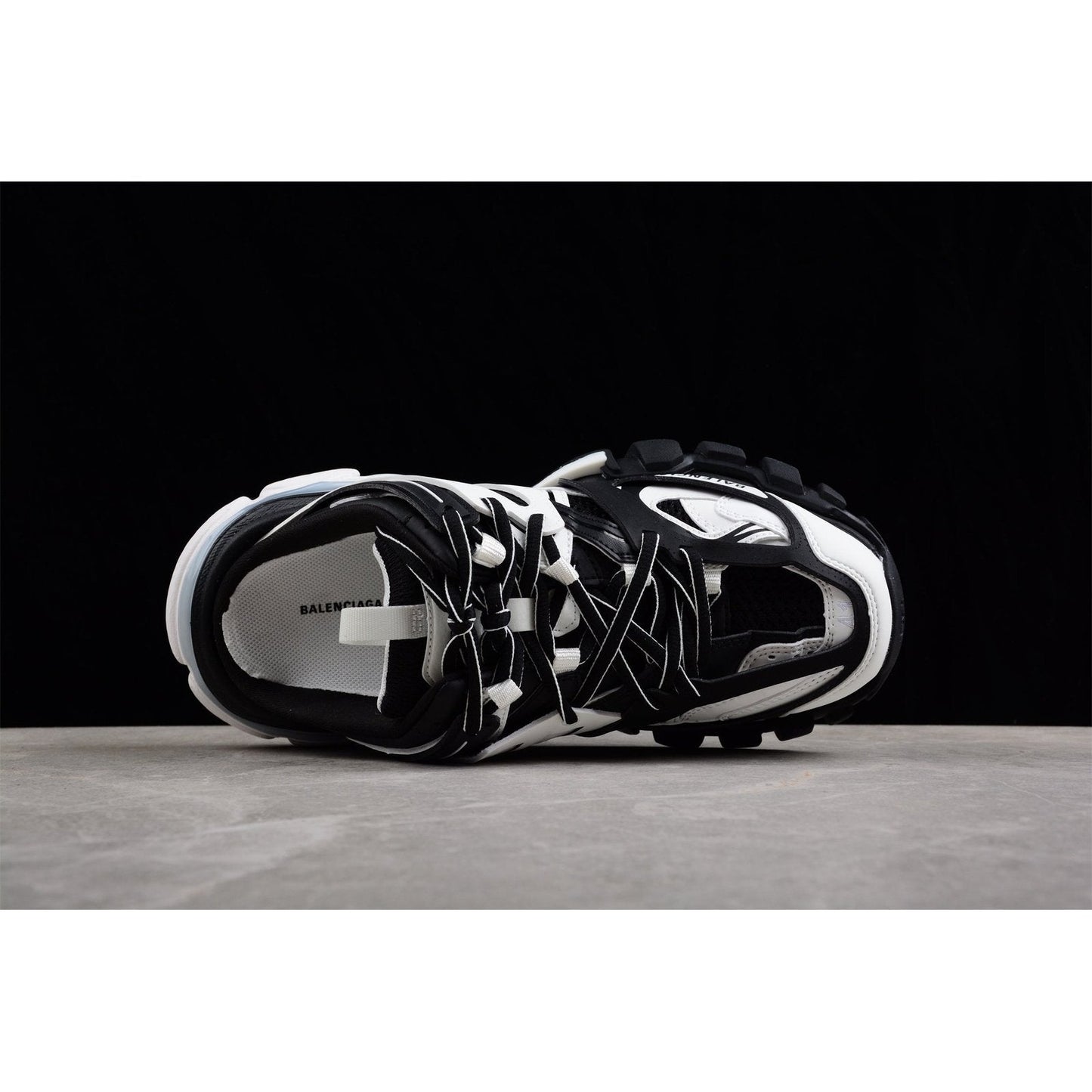 BALENCIAGA Track Mule - White - Black Unisex Streetwear Limited Edition - Introducing the BALENCIAGA Track Mule x Black White, a fusion of athletic innovation and modern