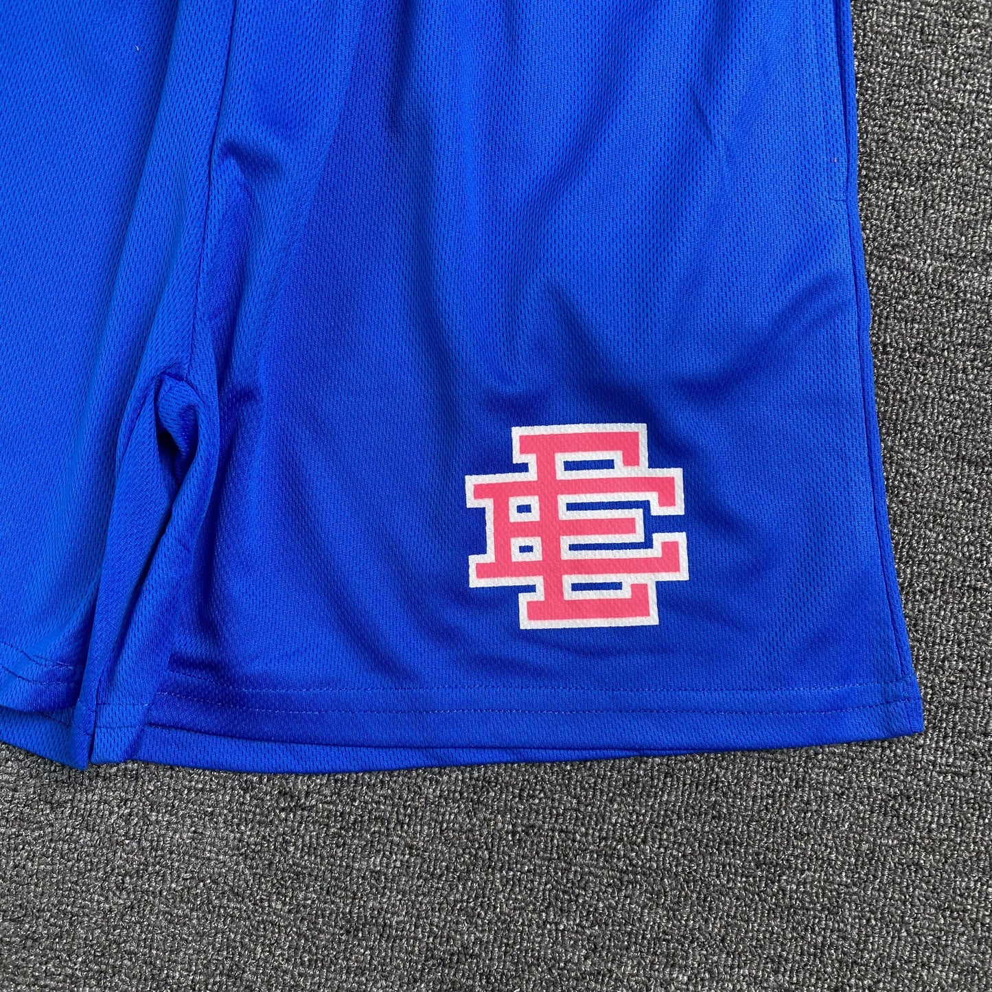 ERIC Emanuel Ee Basic Shorts Electric - Orange - Blue Unisex Streetwear Limited Edition - The ERIC EMANUEL EE BASIC SHORTS ELECTRIC BLUE/ORANGE - REPLICA bring bold streetwear aesthetics and