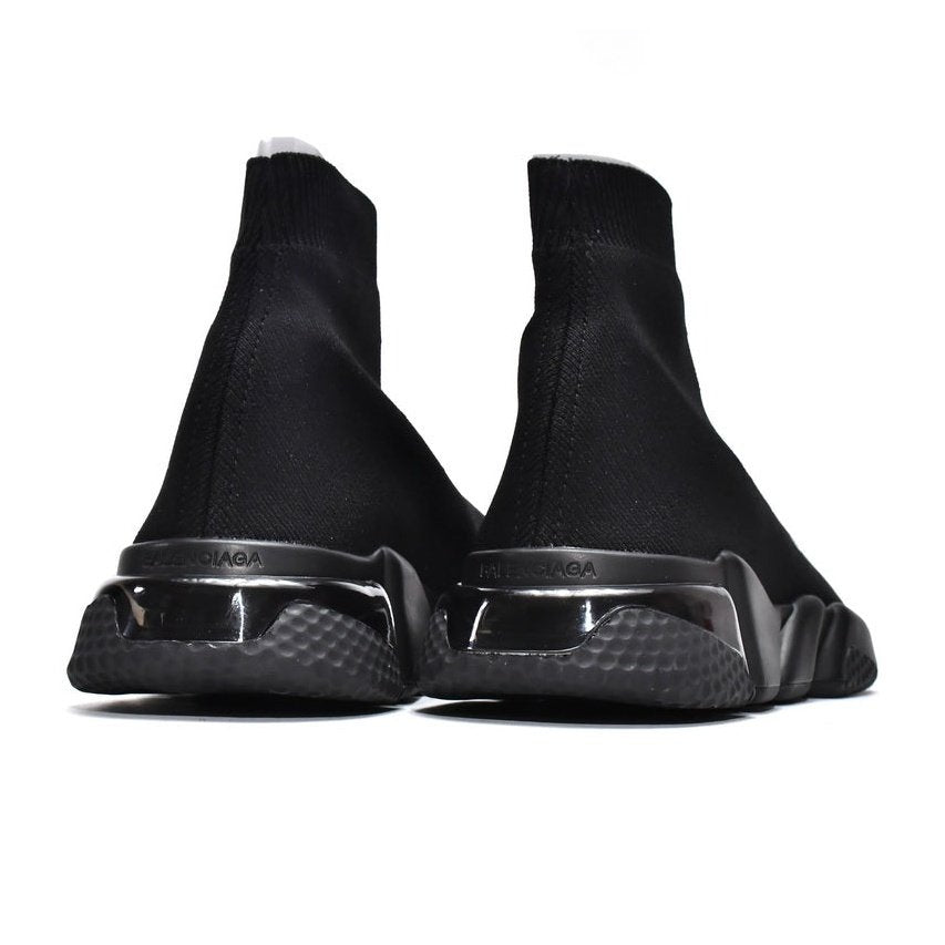 BALENCIAGA Speed Trainer - Triple - Black Unisex Streetwear Limited Edition - The Balenciaga Speed Trainer x Triple Black edition elevates the iconic Speed Runner collection with