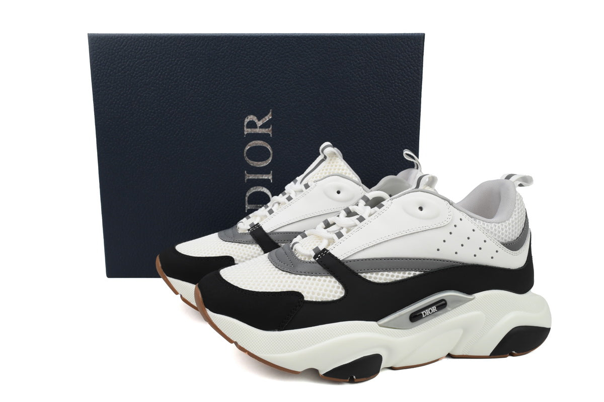 DIOR B22 White Sneakers - Black Unisex Streetwear Limited Edition