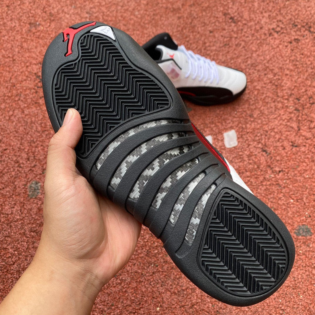 Jordan 12 Retro 'white - - Red' Sneakers - Black Unisex Streetwear Limited Edition - **Product Description: Air Jordan 12 Retro 'White/Black/Red'** The Air Jordan 12 Retro 'White/Black/Red' is a