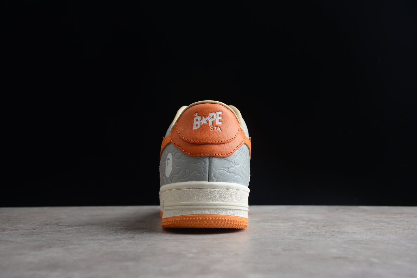 BAPE Sta Low-top And Grey Sneakers - Orange Unisex Streetwear Limited Edition - **BAPE STA Low-Top Orange and Grey Sneakers** Step into bold style with the BAPE STA