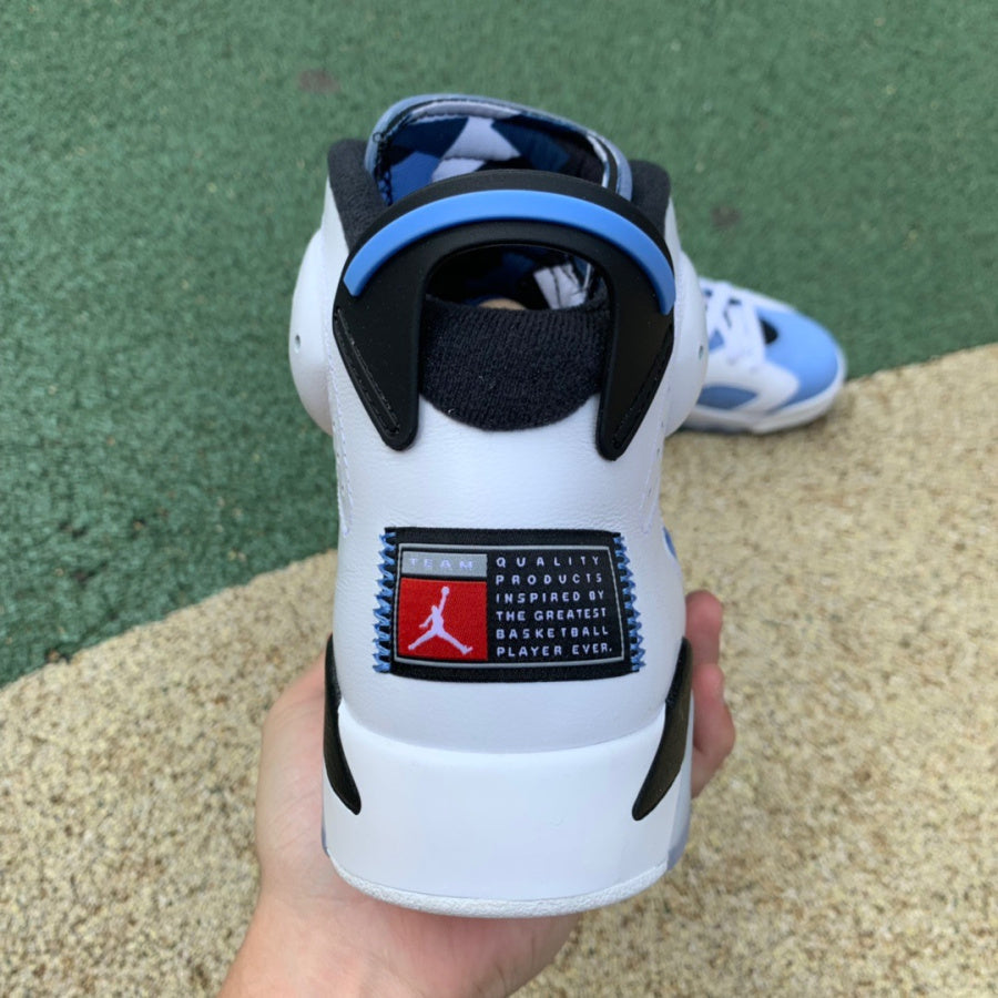 Jordan 6 'university Blue' Sneakers Unisex Streetwear Limited Edition - The Air Jordan 6 'University Blue' offers a fresh, vibrant look inspired by the University
