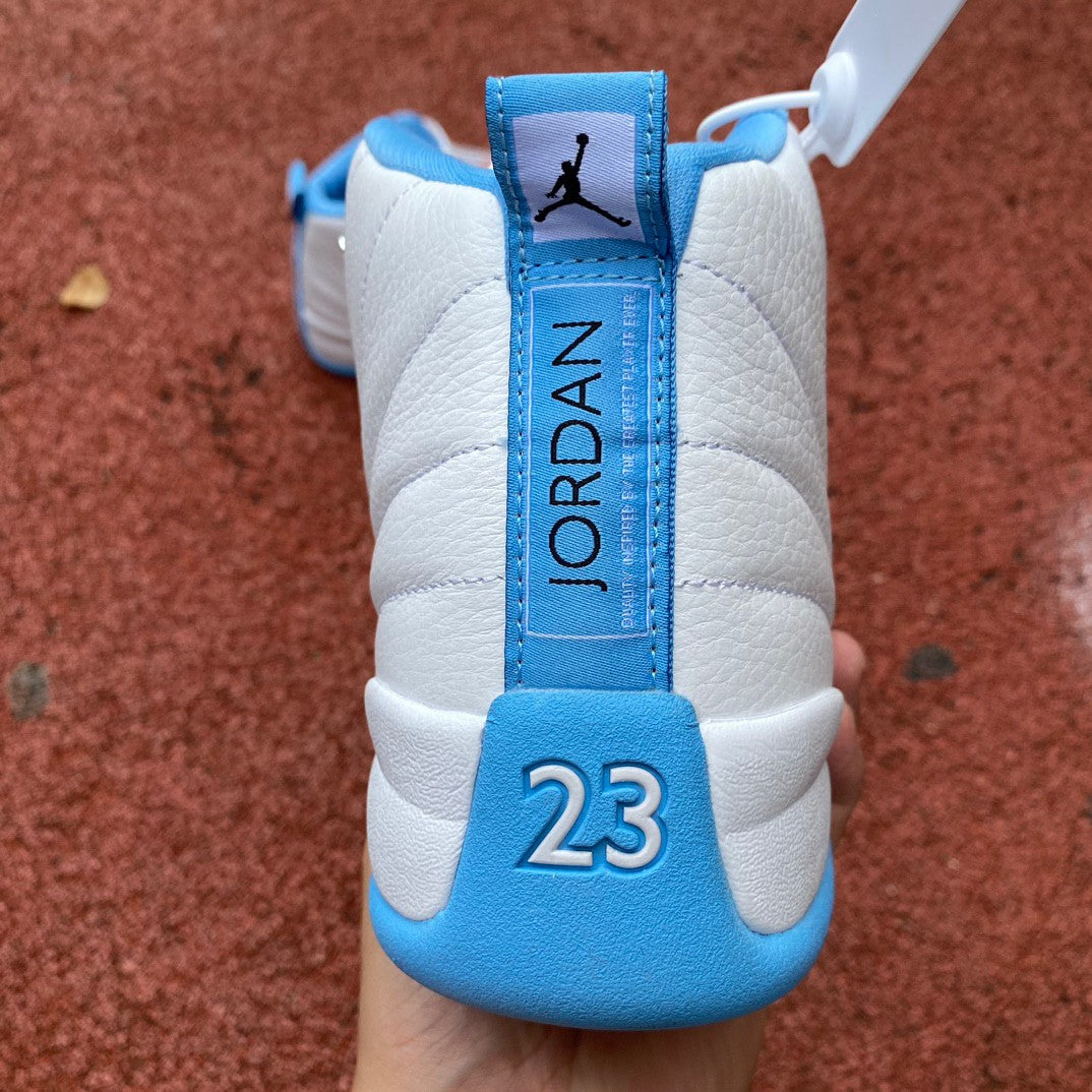 Jordan 12 Retro 'white - University Blue' Sneakers Unisex Streetwear Limited Edition - **Product Description: Air Jordan 12 Retro 'White/University Blue'** The Air Jordan 12 Retro 'White/University Bl