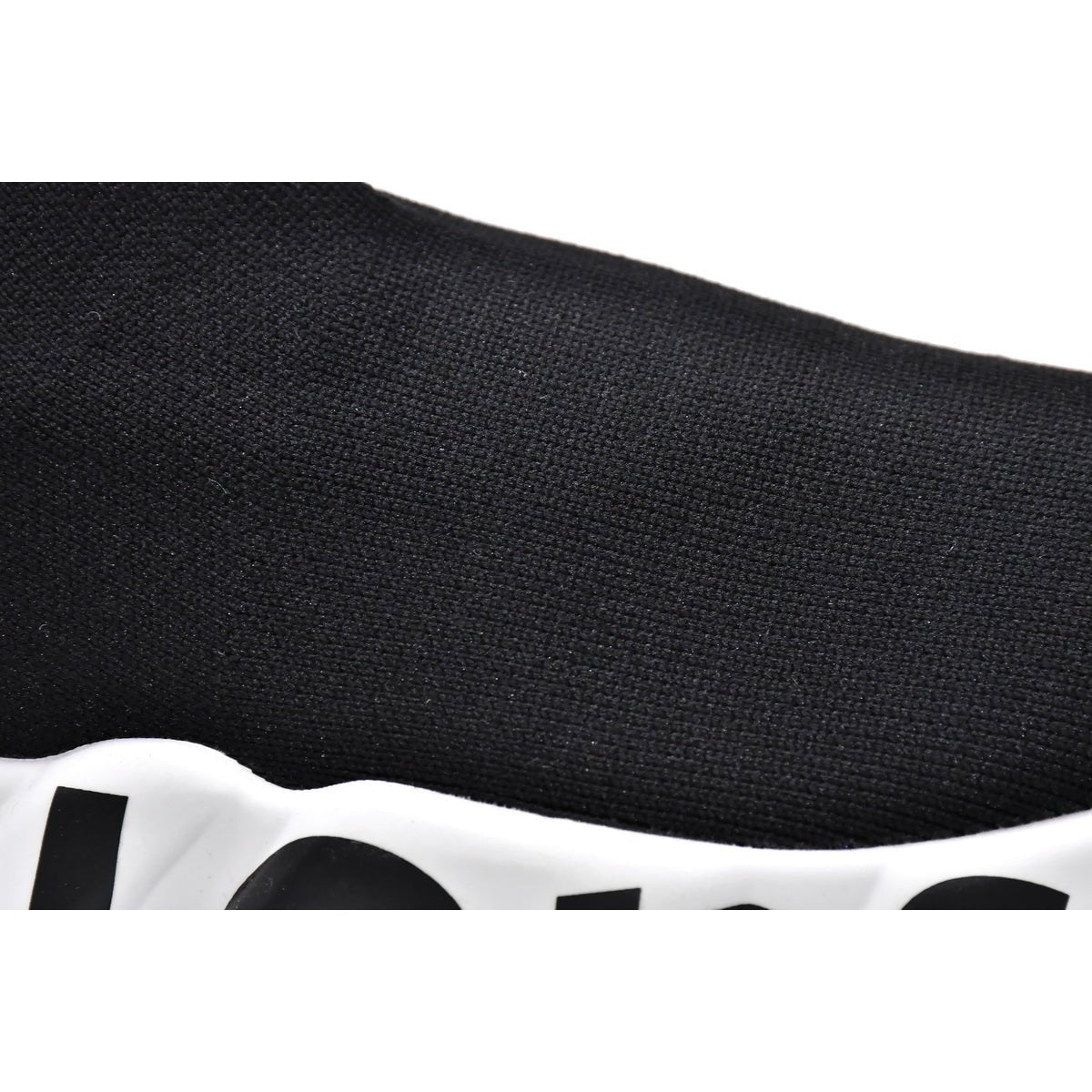 BALENCIAGA Speed Graffiti Trainer - White - Black Unisex Streetwear Limited Edition - The Balenciaga Speed Graffiti Trainers x Black White edition infuses the brand's futuristic silhouette with