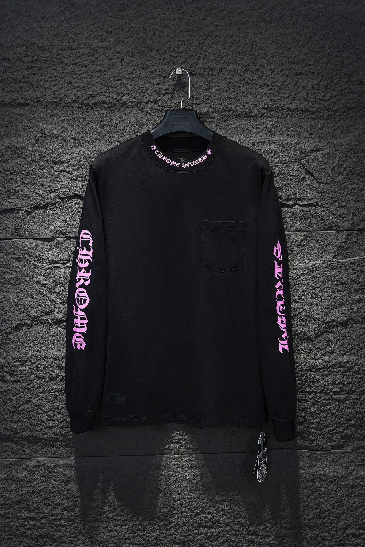 CHROME Hearts Purple Collar Longsleeve - Black Unisex Streetwear Limited Edition