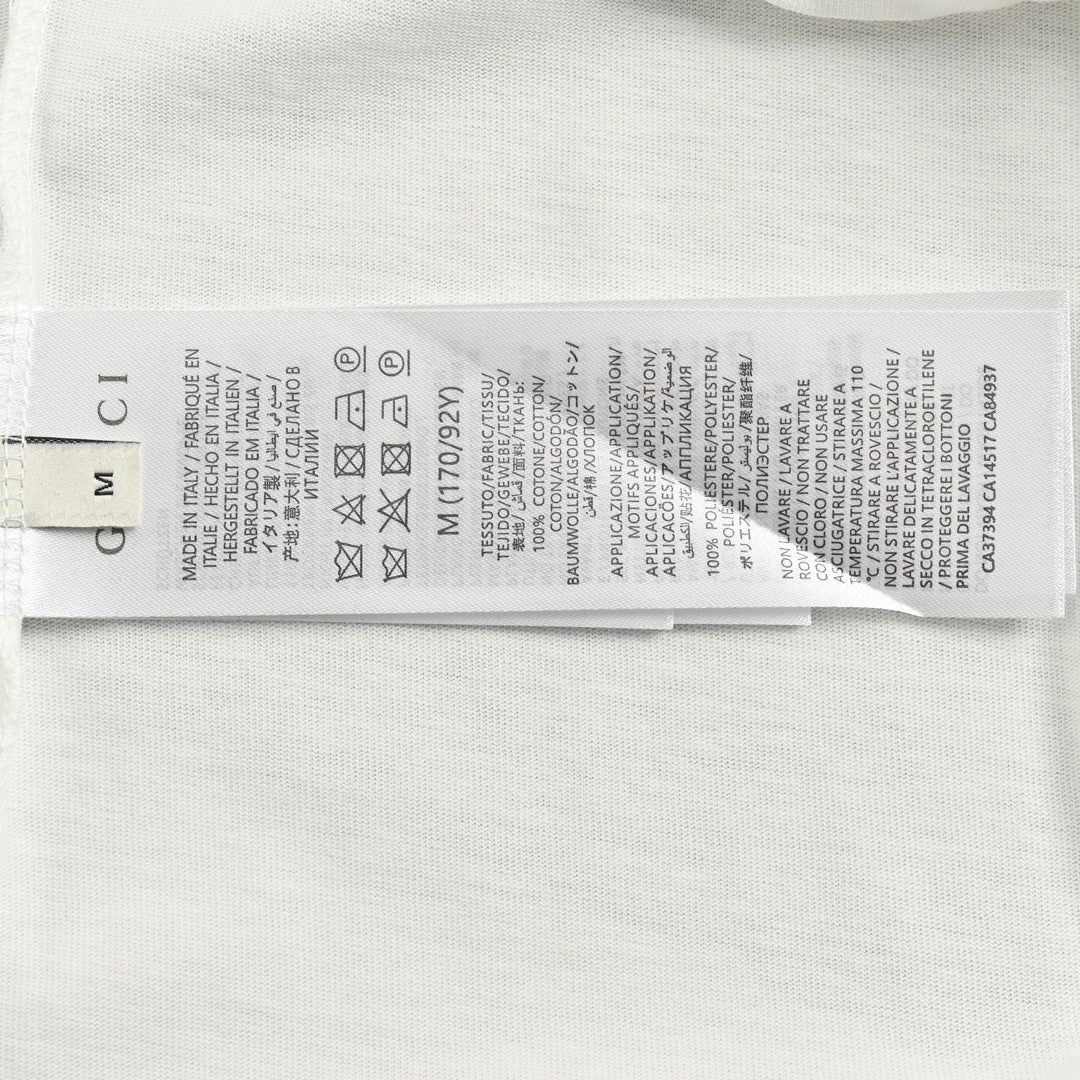 Gucci T-shirt With Script Logo - White Unisex Streetwear Limited Edition - <span>Elegant and timeless. Features 'Gucci Firenze' script and 'Made in Italy' text on the back.