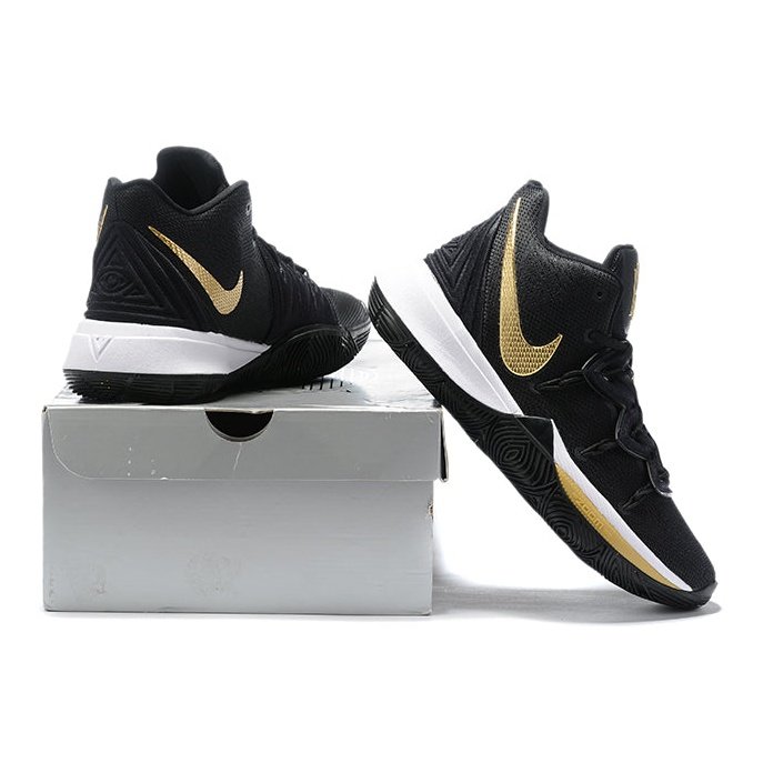 NIKE Kyrie 5 - Metallic Gold - Black Unisex Streetwear Limited Edition