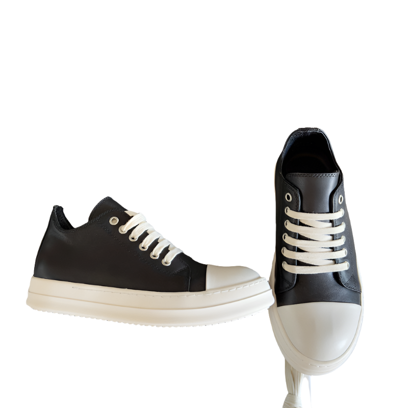 Rick Owens Low-top Sneakers - Black Unisex Streetwear Limited Edition - **Rick Owens Black Low-Top Sneakers: Avant-Garde Elegance and Comfort** Step into the future of fashion