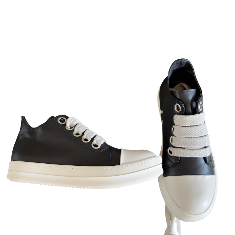 Rick Owens Low-top Sneakers - Black Unisex Streetwear Limited Edition - **Rick Owens Black Low-Top Sneakers: Modern Elegance and Superior Craftsmanship** Introducing the Rick Owens Black