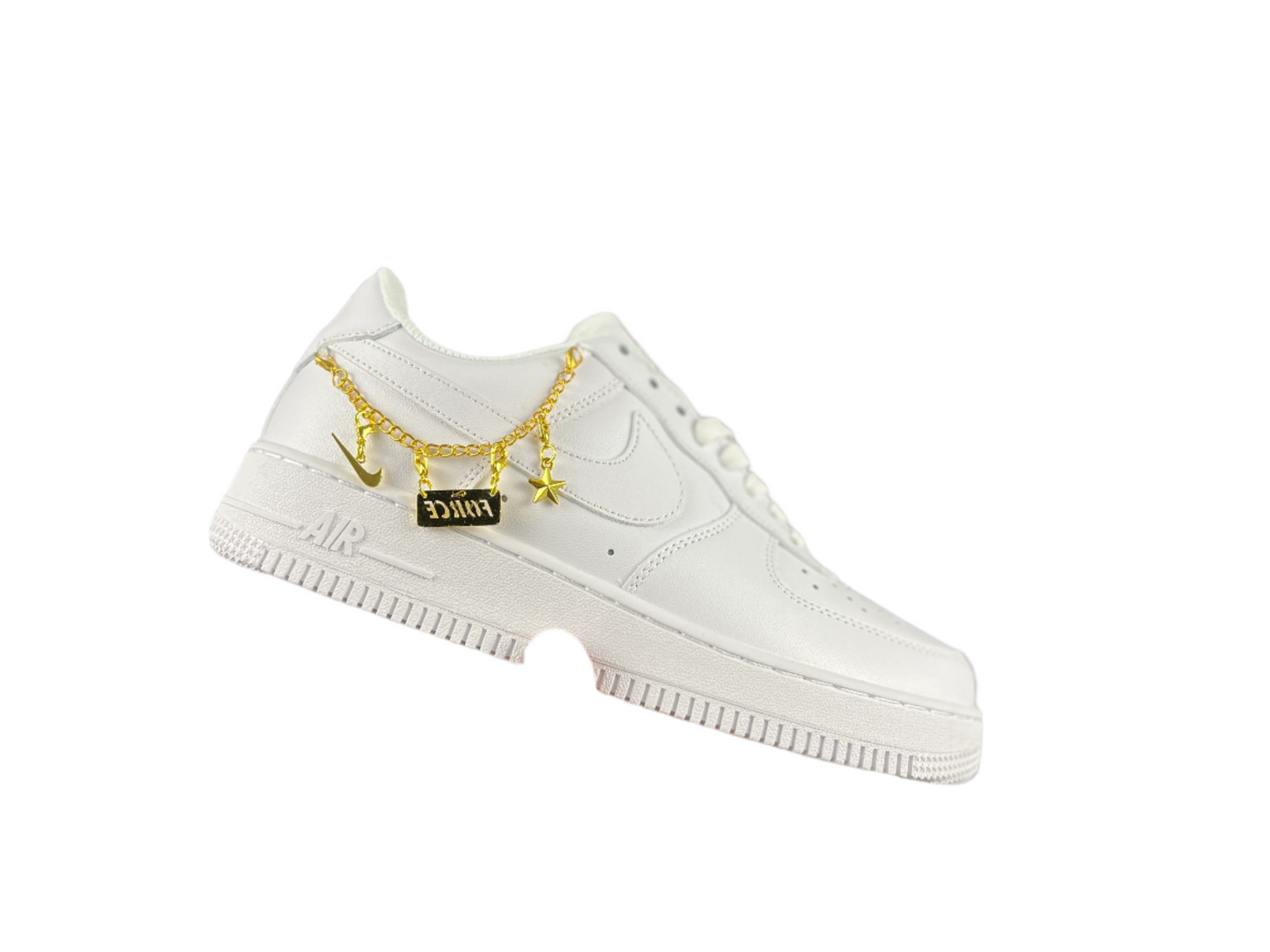 NIKE Air Force 1 Low 'gold Chain' - White Unisex Streetwear Limited Edition - **Nike Air Force 1 Low 'Gold Chain'** The Nike Air Force 1 Low 'Gold Chain'