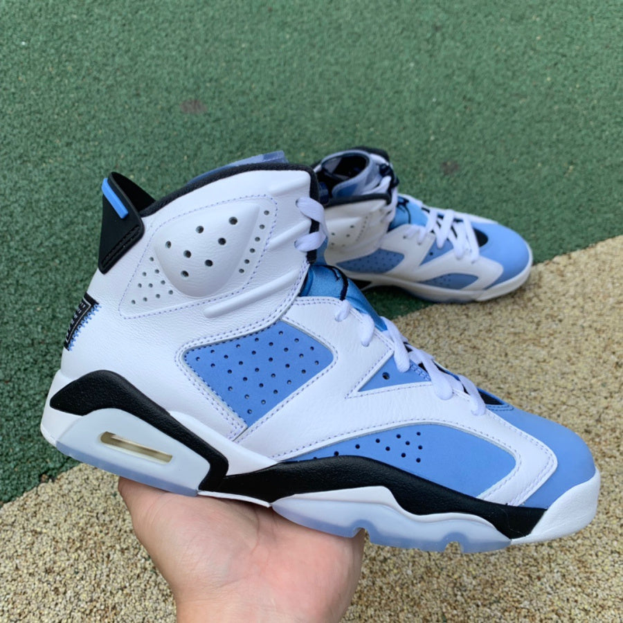 Jordan 6 'university Blue' Sneakers Unisex Streetwear Limited Edition - The Air Jordan 6 'University Blue' offers a fresh, vibrant look inspired by the University