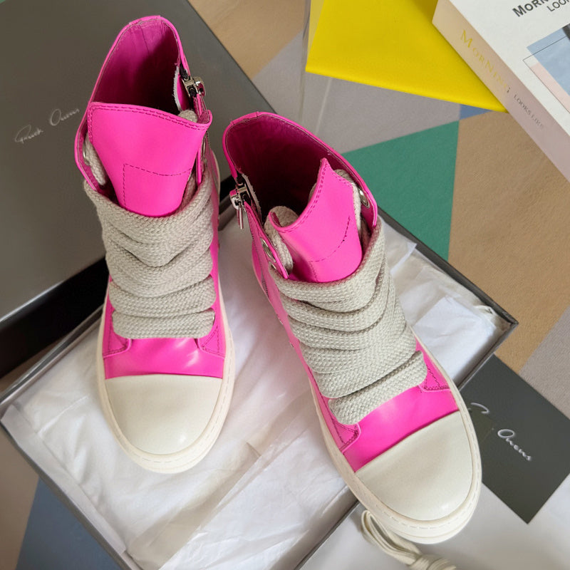 Rick Owens High-top Sneakers - Pink Unisex Streetwear Limited Edition - **Rick Owens Burgundy Low-Top Sneakers: A Fusion of Bold Design and Superior Craftsmanship** Introducing the
