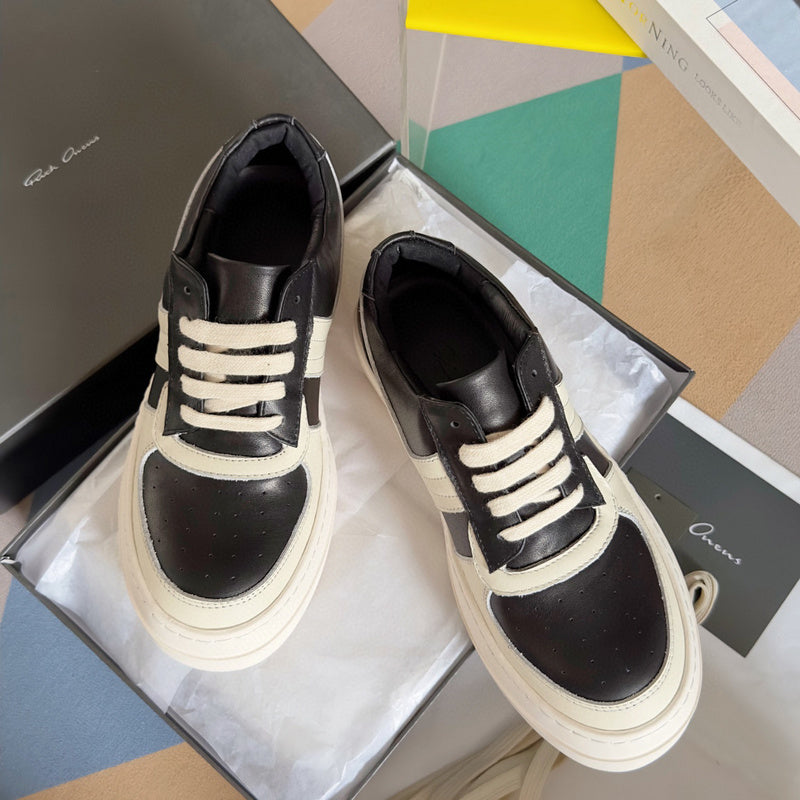 Rick Owens And White Low-top Sneakers - Black Unisex Streetwear Limited Edition - **Rick Owens Black and White Low-Top Sneakers: Timeless Style and Premium Craftsmanship** Introducing the Rick