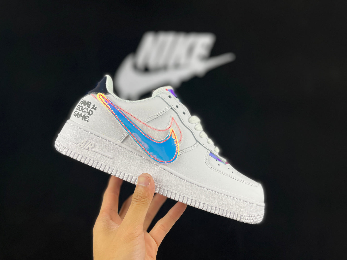 NIKE Air Force 1 Low 'esports Laser' - Black Unisex Streetwear Limited Edition - **Nike Air Force 1 Low 'Esports Laser'** The Nike Air Force 1 Low 'Esports Laser'