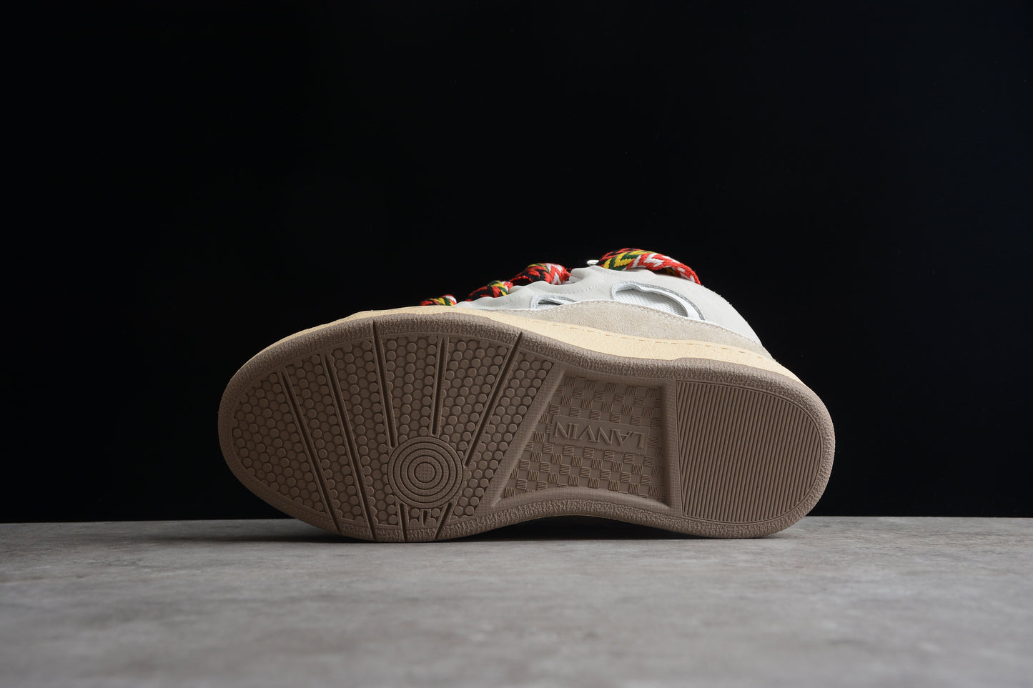Lanvin Colorful Lace Sneakers - Red Unisex Streetwear Limited Edition - ### Lanvin Colorful Lace Sneakers Discover a unique blend of style and comfort with these