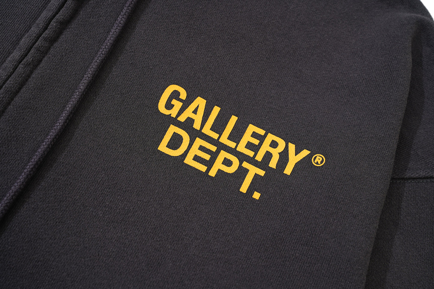 Gallery Dept. Gallery Dept Zip Up Hoodie - Black Unisex Streetwear Limited Edition - ### Product Description: Gallery Dept. Black Zip-Up Hoodie Introducing the Gallery Dept. Black Zip-Up Hoodie,